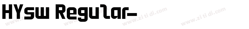 HYsw Regular字体转换